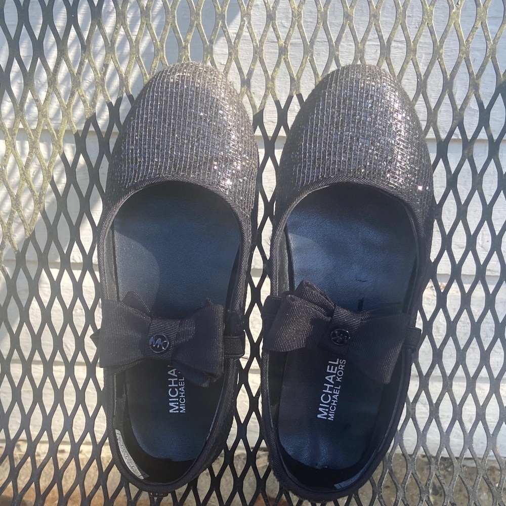 Michael Kors Black Glitter Flats